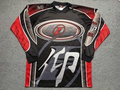Vintage Iverson Shirt Mens Large Black Long Sleeve Motocross Jersey 3 The Answer