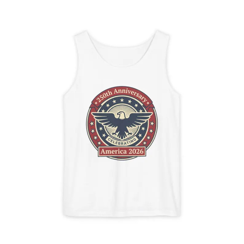 USA 250th Anniversary Eagle Emblem Patriotic Tank Top gallery
