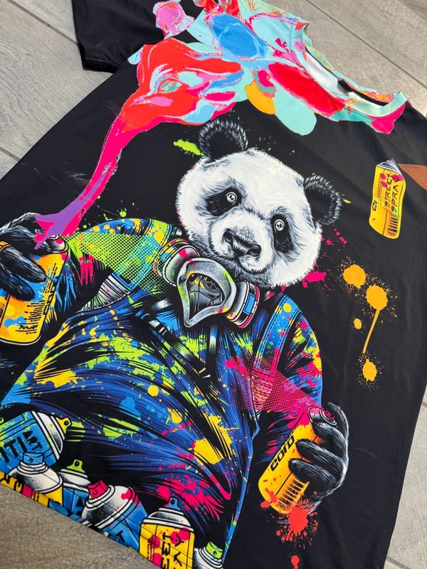 Dynamic Graphic Design Jersey Graffiti Artist Street Panda Size XL Mens gallery