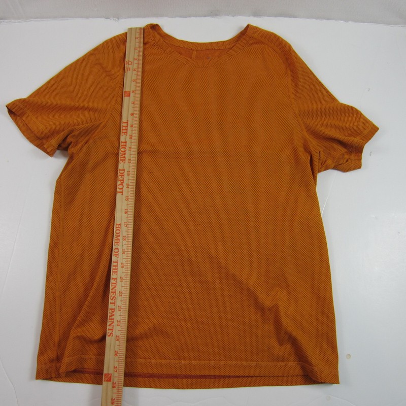 Rhone Men's Reign Tee Athletic Tshirt Orange Red XL flaws gallery