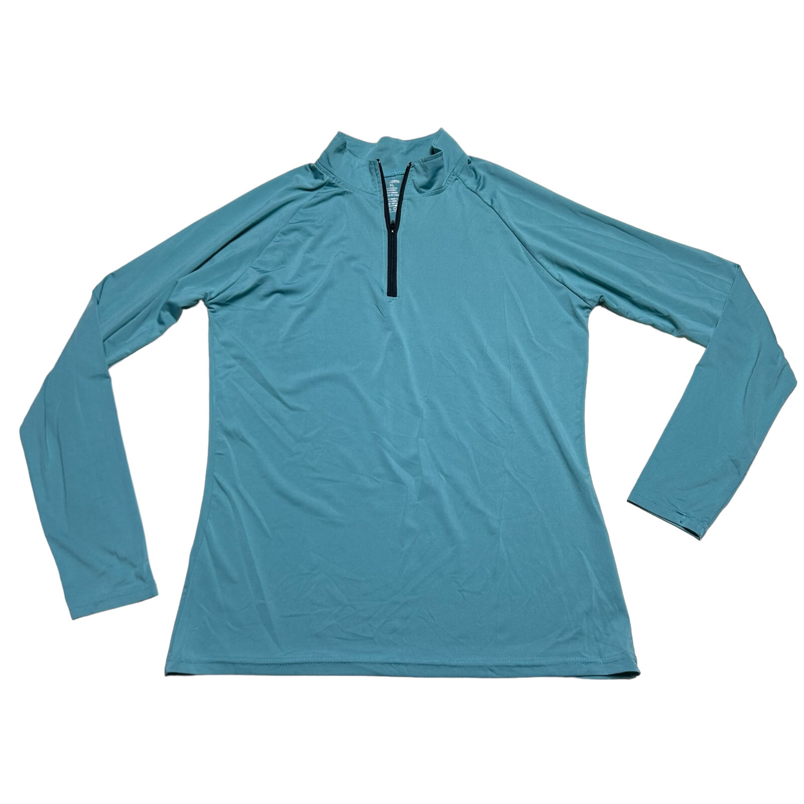 Real Essentials 1/4 Zip Shirt Mens XL Teal Pullover Fishing Outdoor gallery