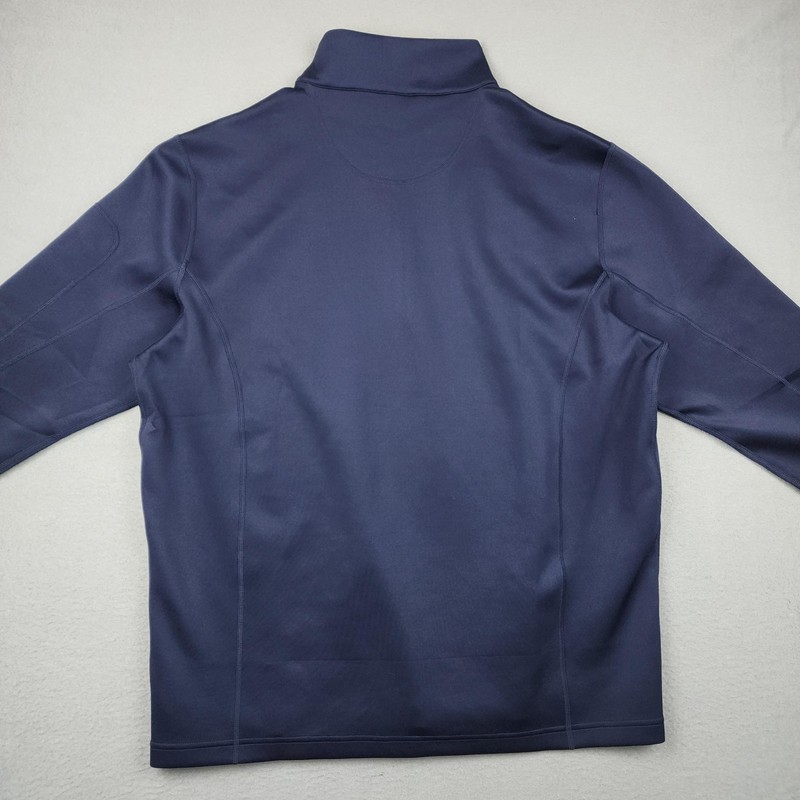 UNTUCKit Mazzano Pullover Mens Large Blue Quarter Zip Stretch Knit Mock Neck 1/4 gallery