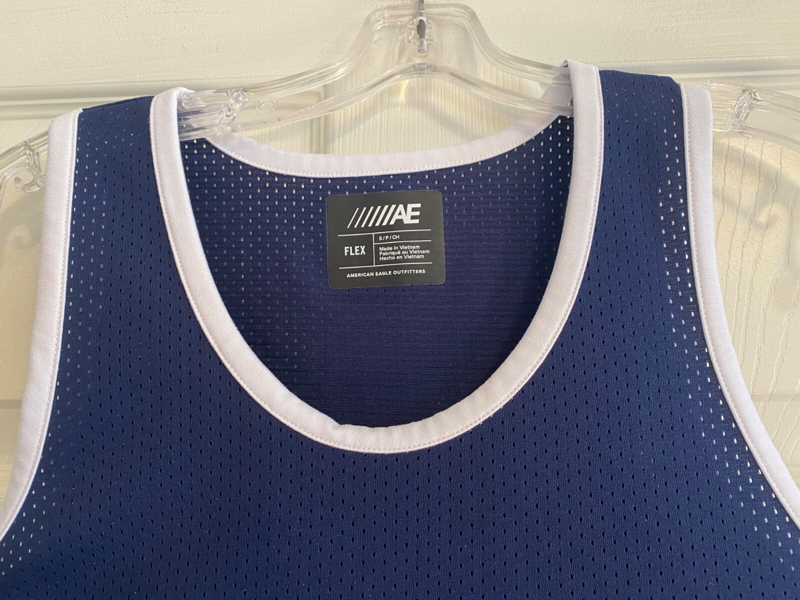 American Eagle Men’s Navy Blue Flex Mesh Tank Too 100% Polyester Small NWOTs gallery