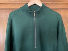 New Starter Men’s L Pine LS Pullover Sweater Mock Neck 1/4 Zip 80%Cotton/20%Poly