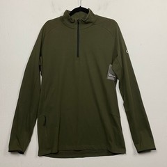 Gap Fit Men’s Train Half Zip Olive Green Active Pullover Top Size Large Tall