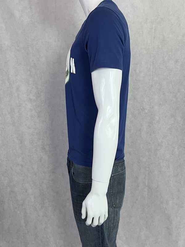 Nike Air Jordan Blue Mens Basketball Graphic Print Logo Cotton/Poly Tee Small gallery