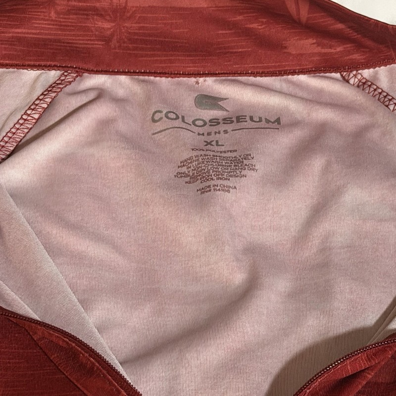 Oklahoma Sooners OU Quarter Zip Pullover Mens XL NCAA Red Colosseum gallery