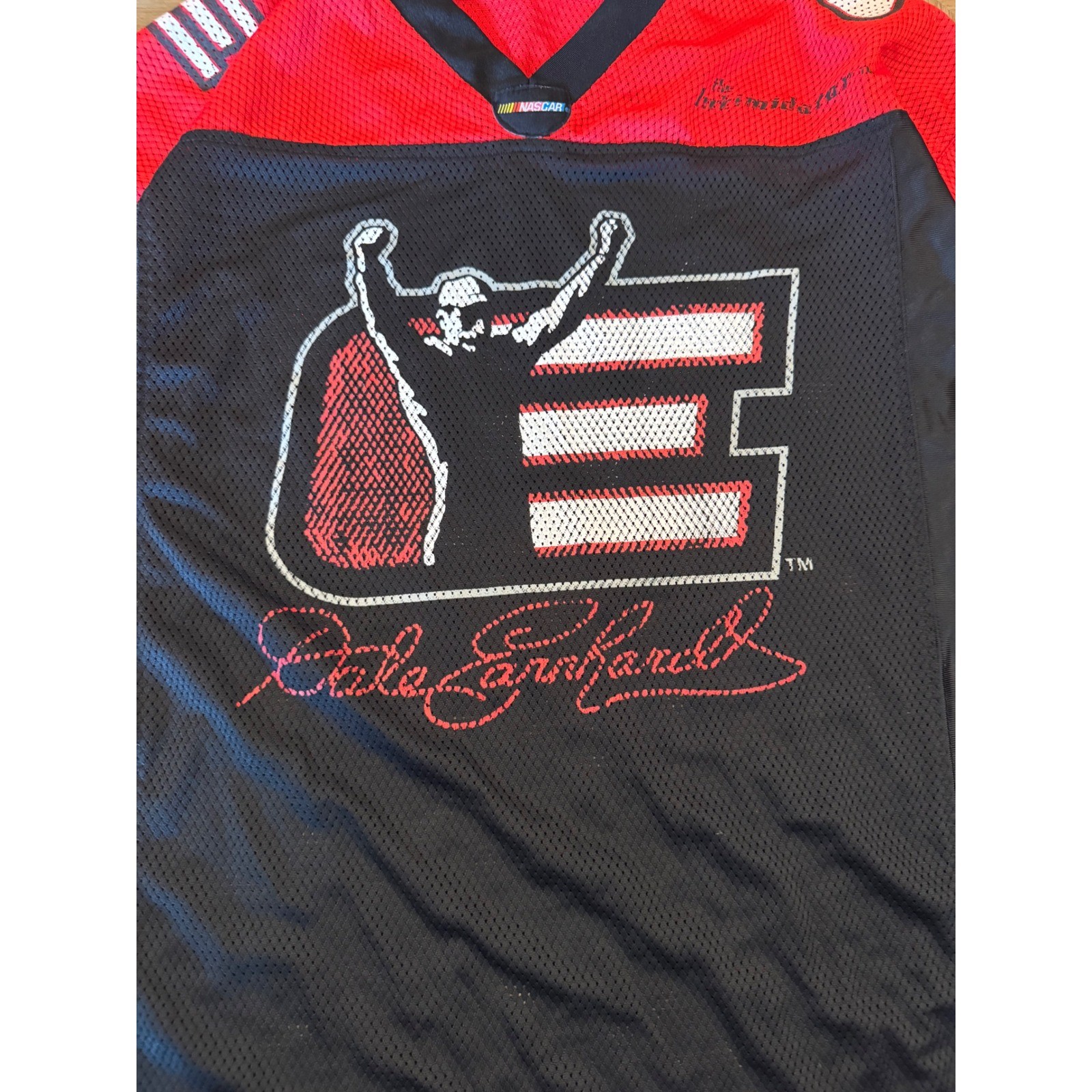 Winners Circle Dale Earnhardt NASCAR Racing Jersey Red Black Mens Large Vtg 10 gallery