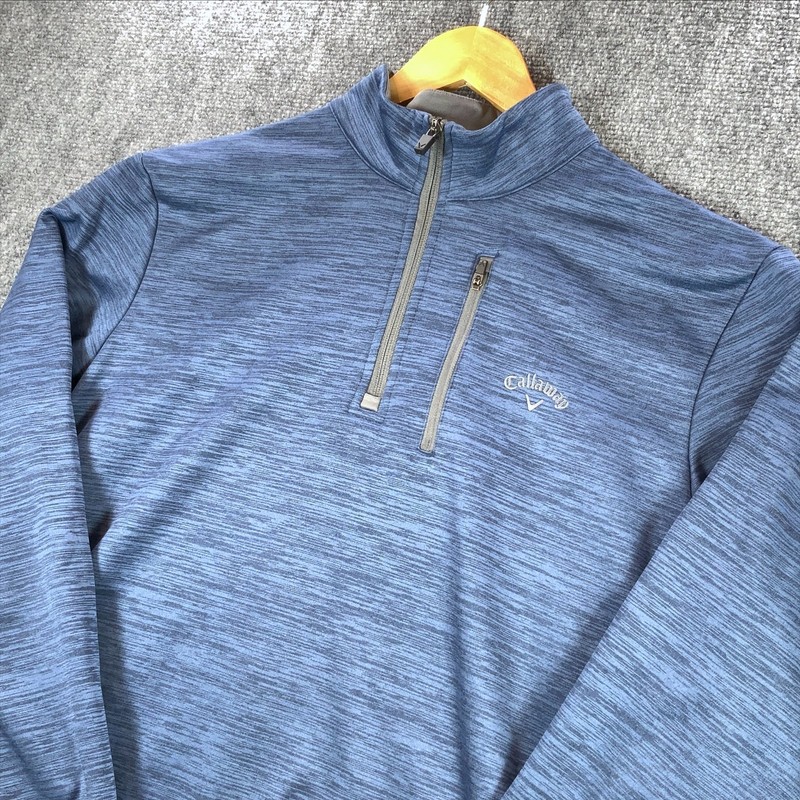Callaway Quarter Zip Golf Mens M Blue Fleece Pullover Sweatshirt gallery