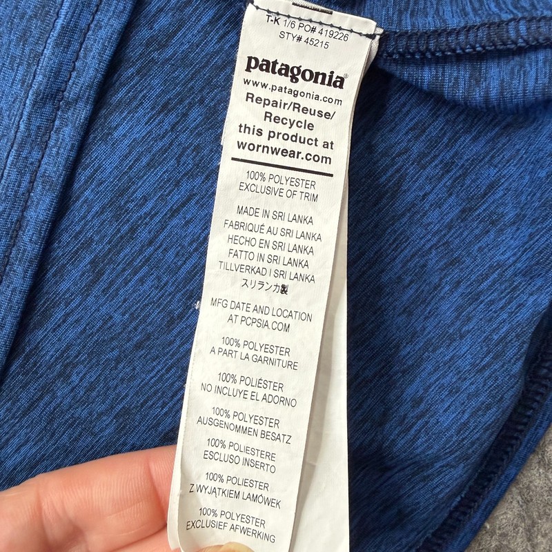 Patagonia Capilene Cool Daily T-Shirt Men XL Blue Performance Crew Neck 45215 gallery