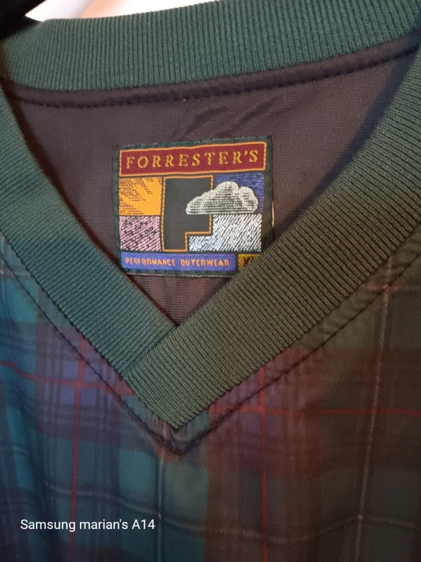 Mens Outdoor Pullover, Moisture Wicking, 2xl, Green Checkered, New Fully Lined gallery