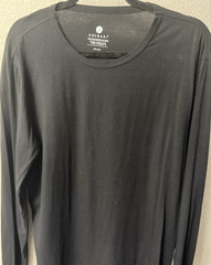 Solbari Men’s Bamboo / Cottom UPF 50+ Long Sleeve Crew Neck Black Size L