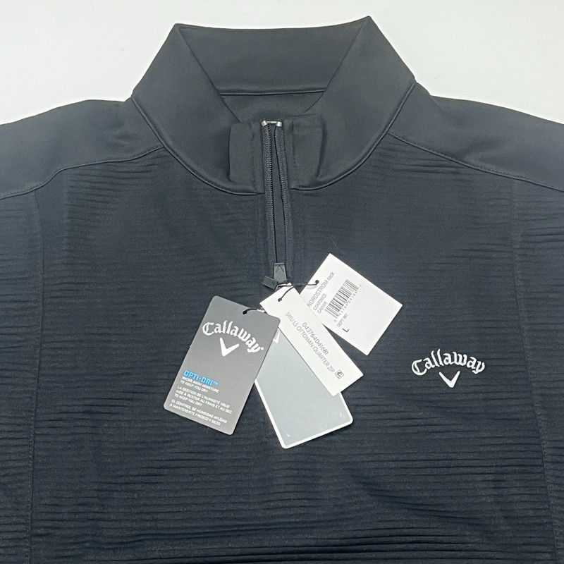Pullover Callaway w/ Pockets Men's Size XL Quarter Zip Caviar opti-dri Collared gallery