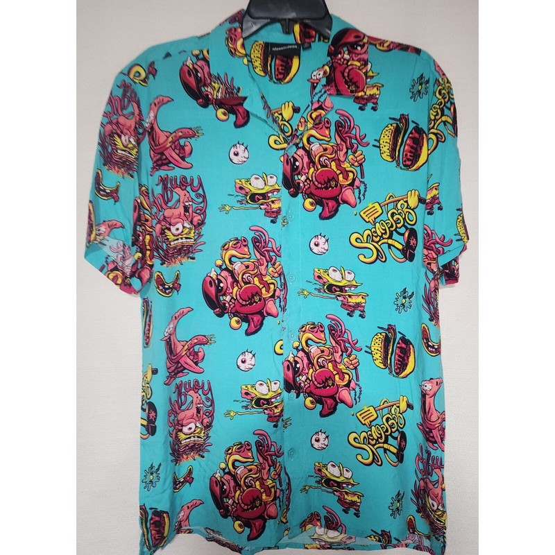 Sponge Bob and Patrick button-up shirt Men's size medium gallery