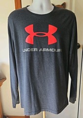 Under Armour Long Sleeve Shirt Charcoal Grey Charged Loose HeatGear Men’s Large