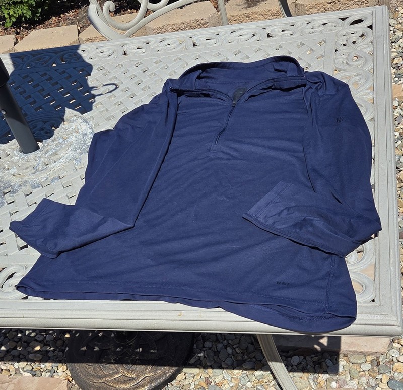 REI Co-op Lightweight Base Layer Half Zip Top Men XL Blue Outdoors UPF 50 gallery
