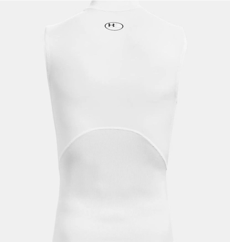 Under Armour Men's Compression Mock Sleeveless, White, 2X/2TG/2EG gallery