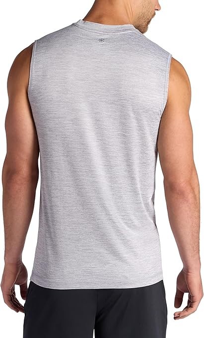 Gaiam Mens Everyday Basic Muscle Stretch Tank Top, Standard Fit, XL Gray NWT gallery