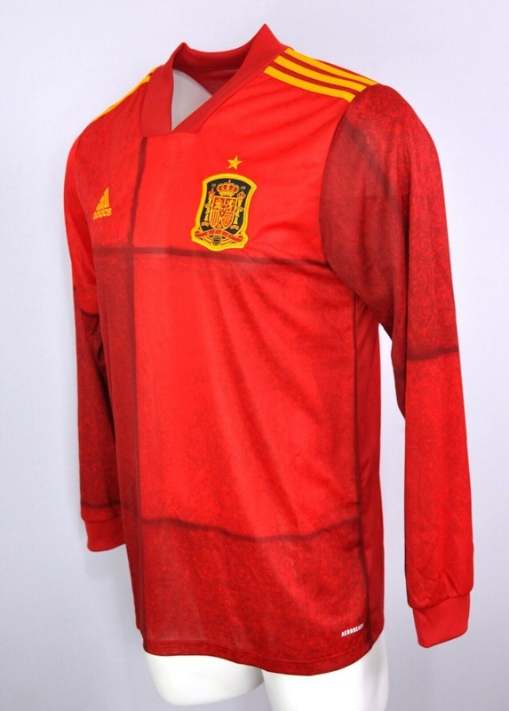 Adidas Spain Soccer Jersey Men's Size L 2020-21 Long Sleeve Espana Futbol gallery