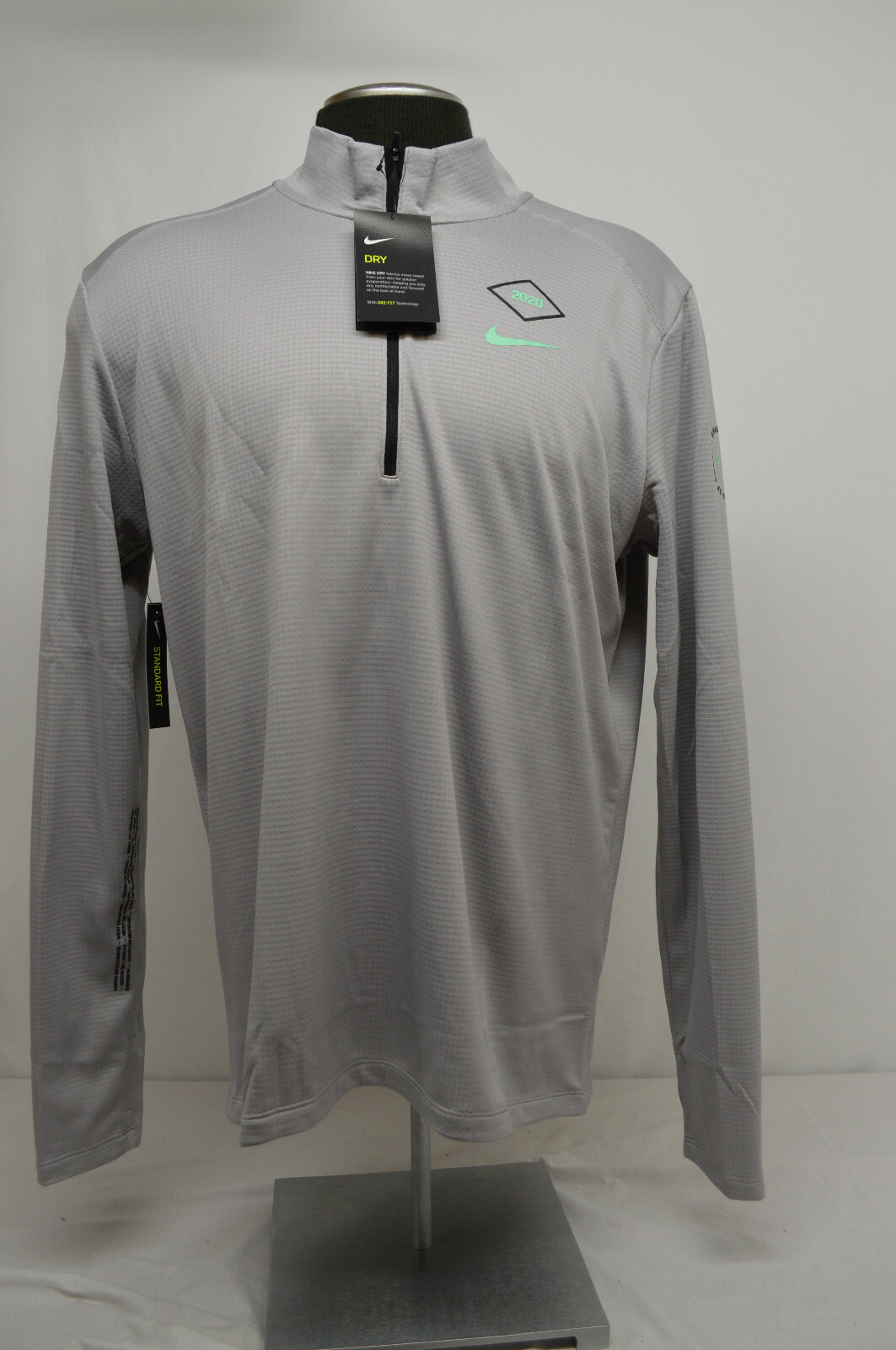 NEW Nike Running Pacer Half-Zip Chicago Shamrock Shuffle Sz XL CU7336-059 GRAY gallery