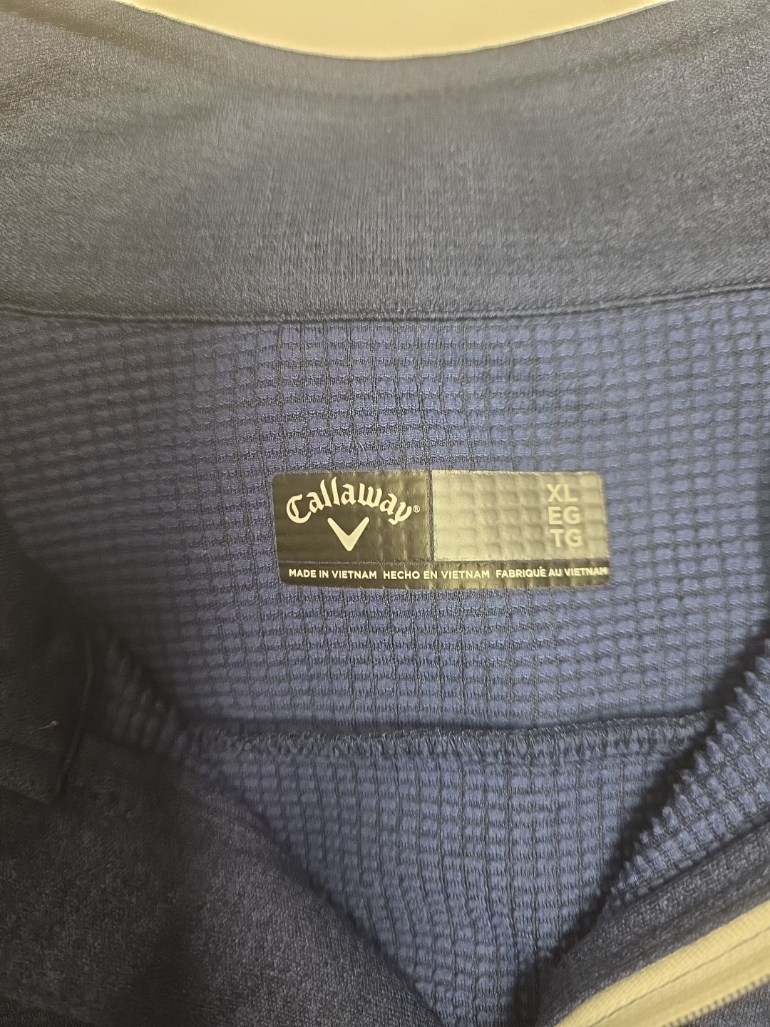 MENS CALLAWAY WEATHER SERIES LONG SLEEVE NAVY BLUE 1/4 ZIP PULLOVER SIZE XL gallery