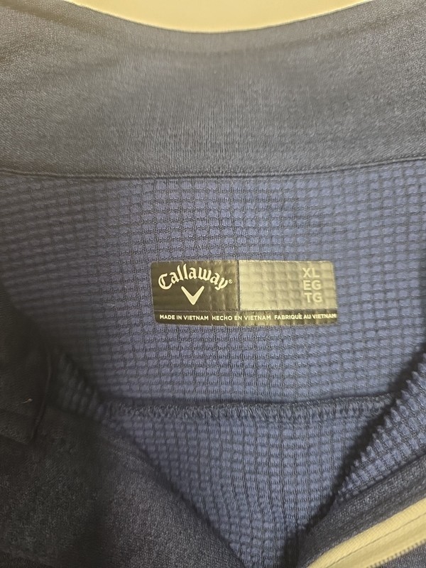 MENS CALLAWAY WEATHER SERIES LONG SLEEVE NAVY BLUE 1/4 ZIP PULLOVER SIZE XL gallery