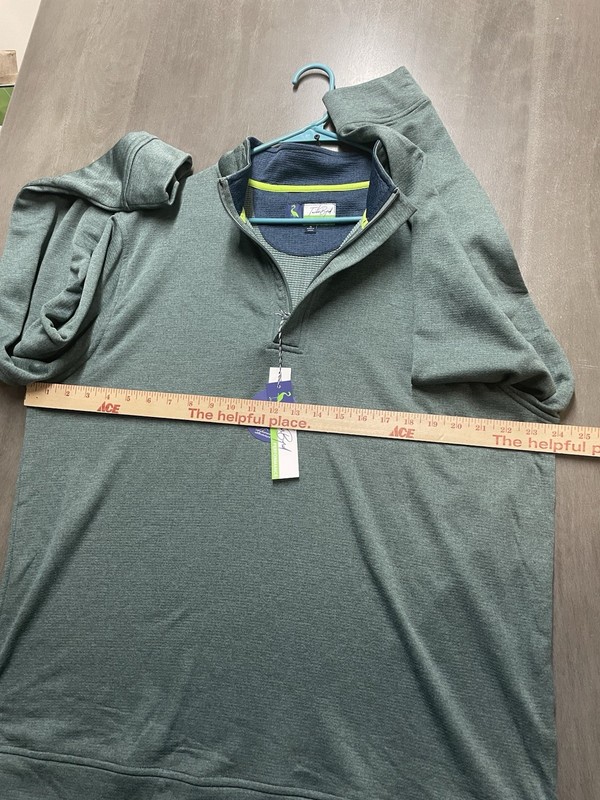 Tailorbyrd Luxe Performance 1/4 Zip Pullover green Wicking Men's Size XL 0042 gallery