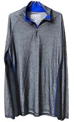 BKE Sport Pullover Shirt Mens XL BLACK/Blue Long Sleeve 1/4 Zip Athleisure