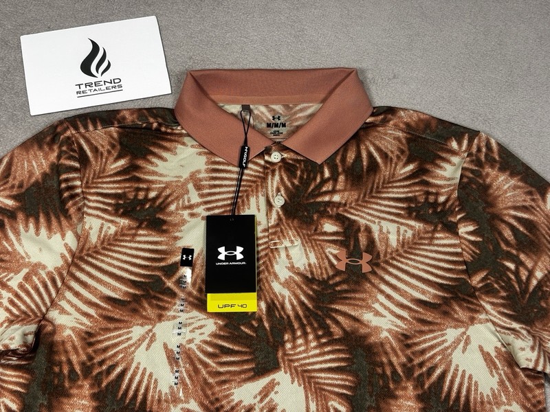 Under Armour Golf Matchplay All Over Print Polo Canyon Pink Men's M 1377377-696 gallery
