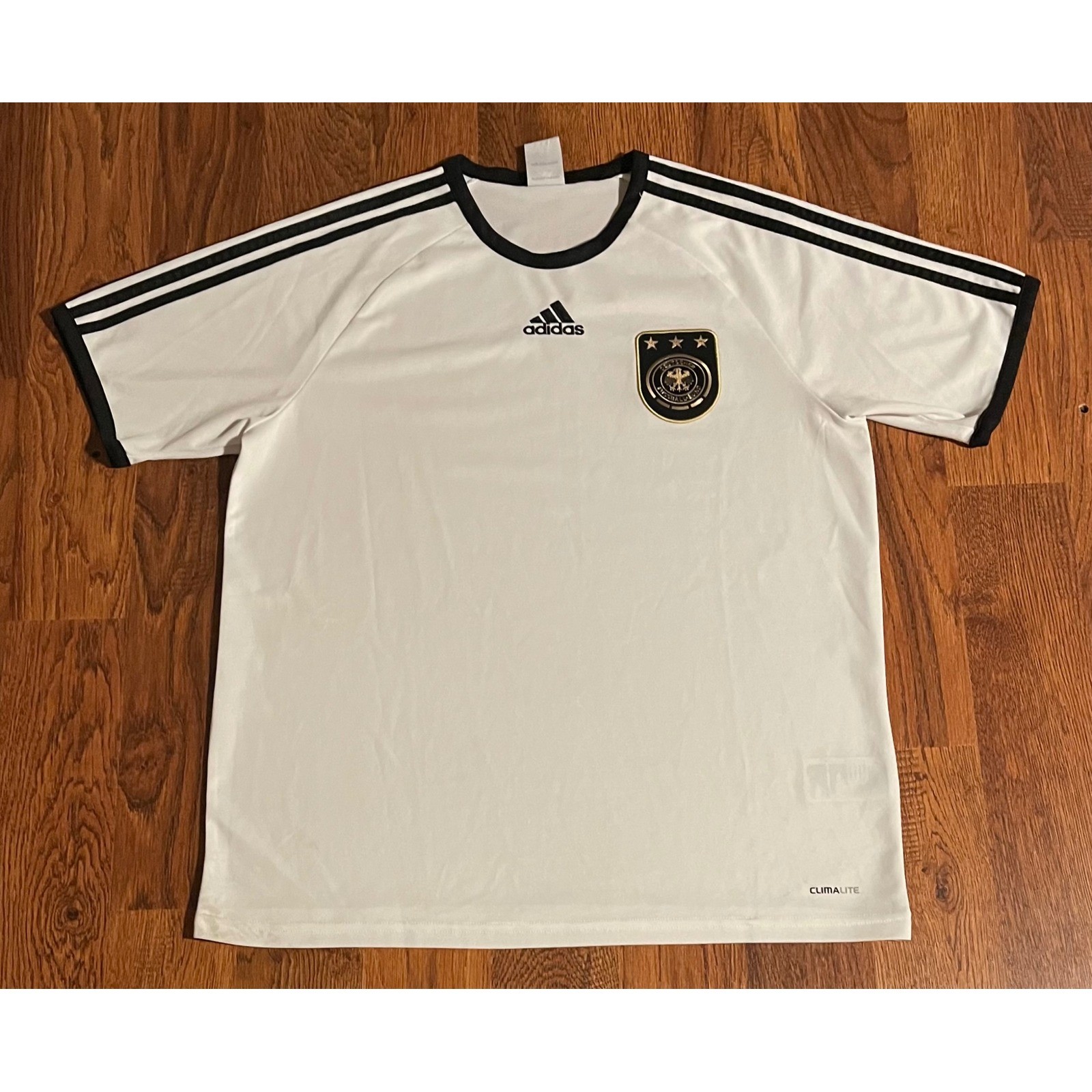 Adidas Germany National Team Soccer Jersey Mens Medium White Black Climalite gallery
