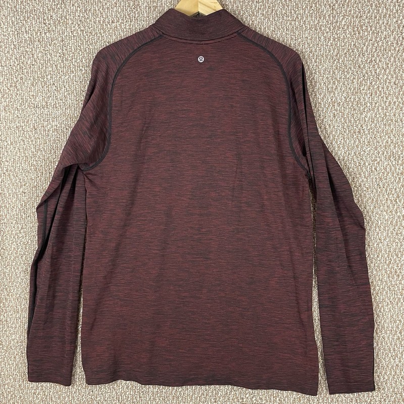 Lululemon Metal Vent Tech 1/2 Zip Pullover Men's XL Red Oxblood Long Sleeve gallery