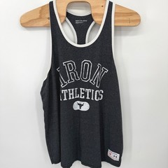 Under Armour Tank Top Men 3XLT Gray Project Rock Iron Athletics Racerback Logo
