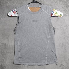 Gymshark Tank Mens Large Gray Sleeveless Crew Neck Athletic Workout Spellout