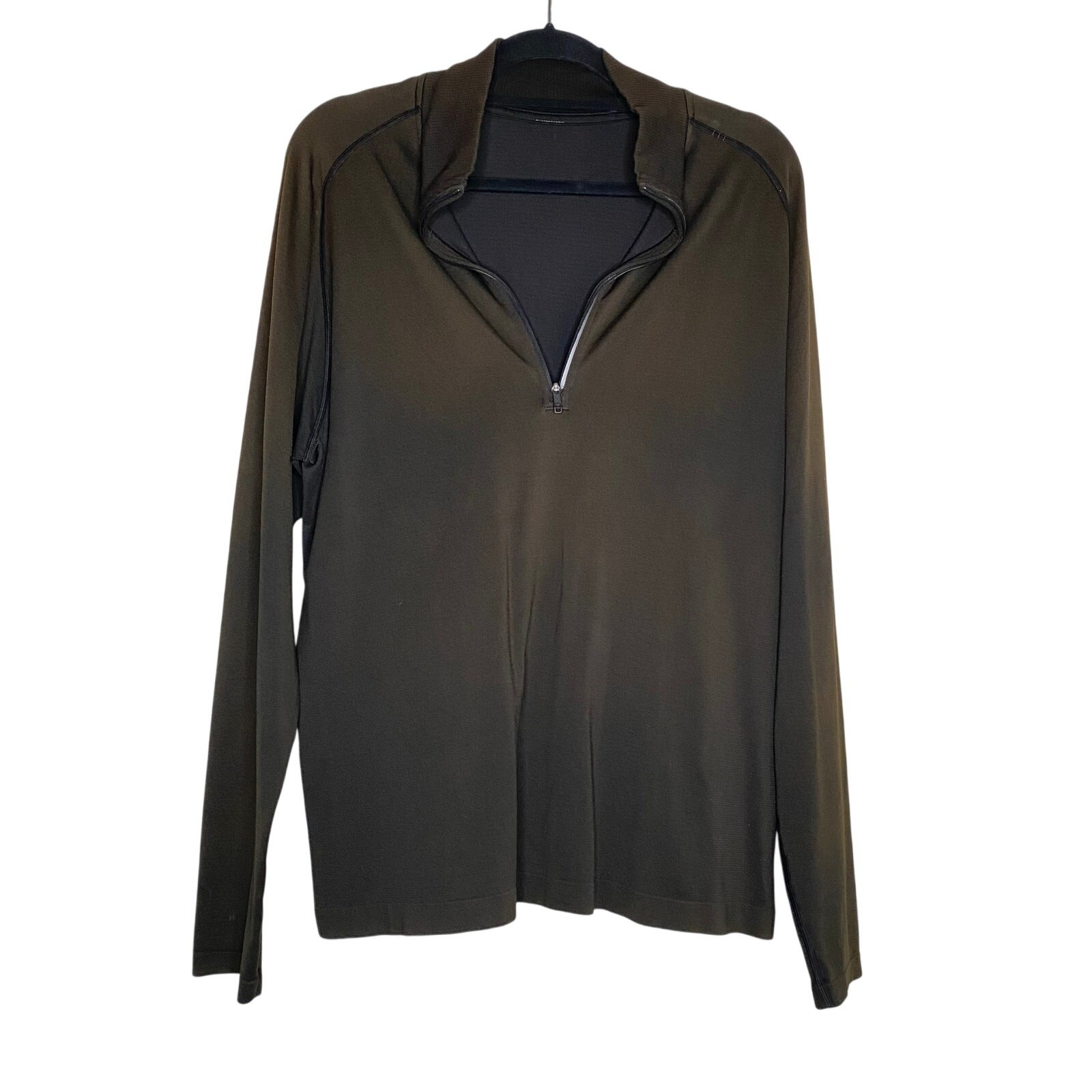 Lululemon Brown Metal Vent Tech 1/2 Zip Size Large gallery