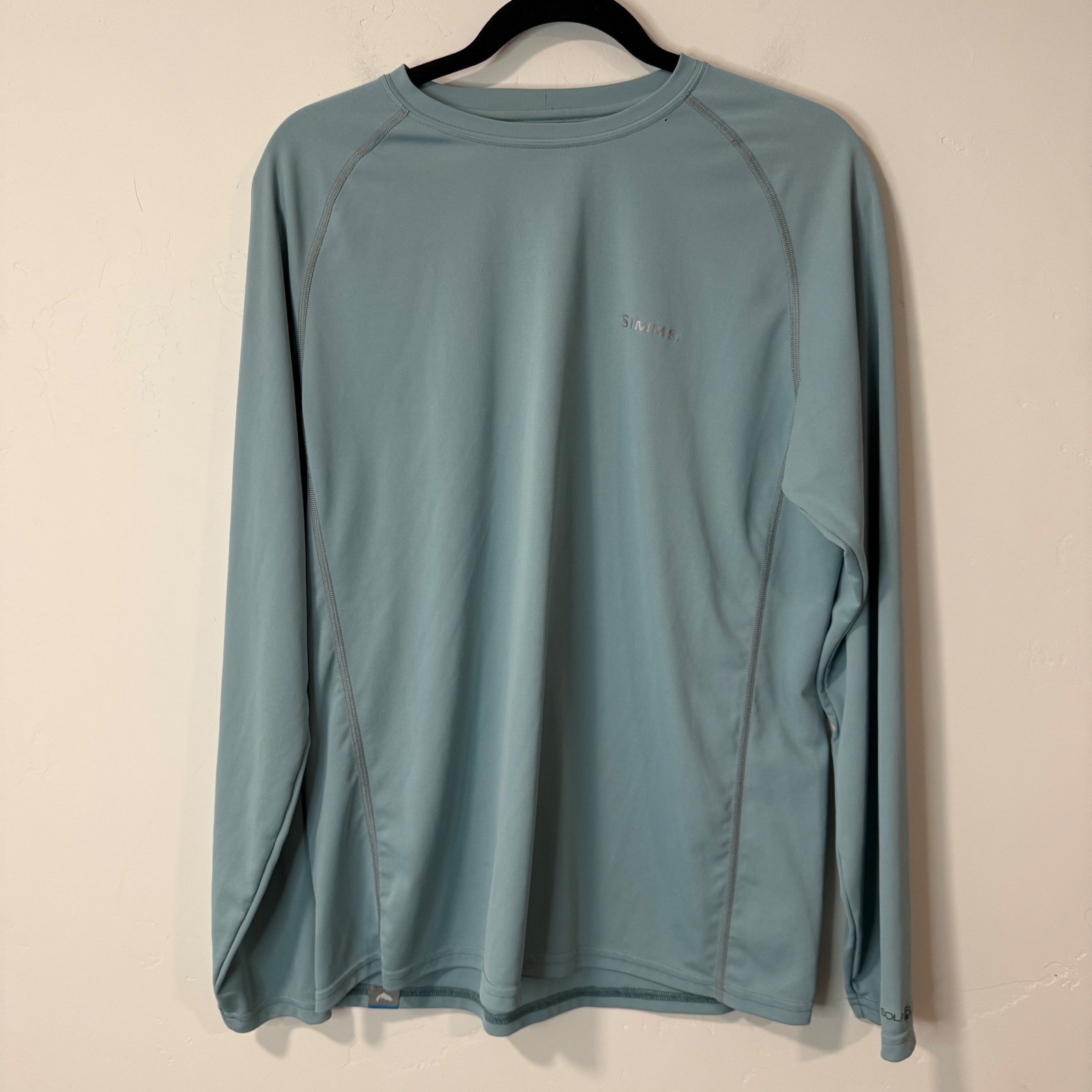 Simms Mens SolarFlex Fishing Shirt Medium Blue UPF 50 Long Sleeve Sun Outdoor gallery