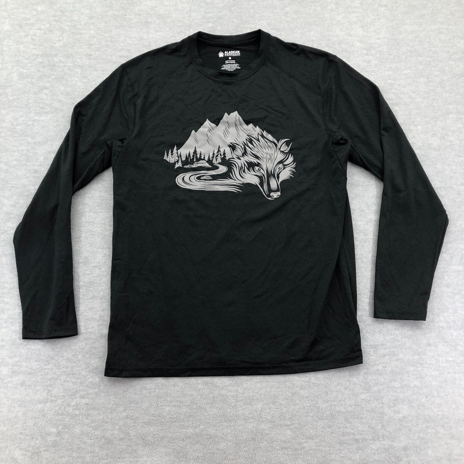 Alaskan Hardgear Duluth Tun-Dry Wolf Logo Long Sleeve Shirt Mens Medium gallery