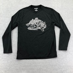 Alaskan Hardgear Duluth Tun-Dry Wolf Logo Long Sleeve Shirt Mens Medium