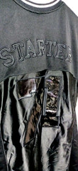 STARTER Sewn #71 Men’s MEDIUM Blackout Football Jersey V-Neck Athletic 44 Chest