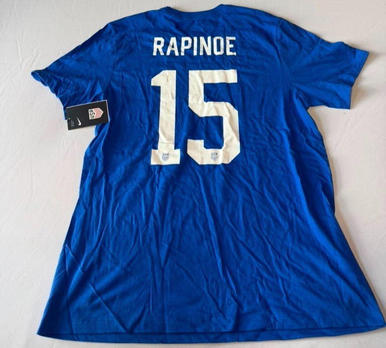 NWT Nike USMNT Soccer T-Shirt Men's Size Large Blue #15 Core Short Sleeve gallery