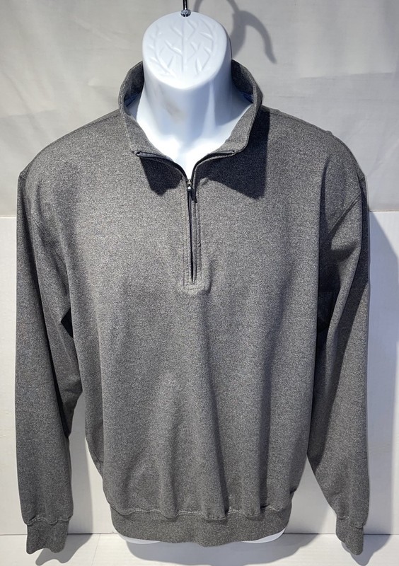 TURTLESON Siro 1/4 Zip Golf Pullover Sz M 42 Chest Performance Heathered Gray gallery