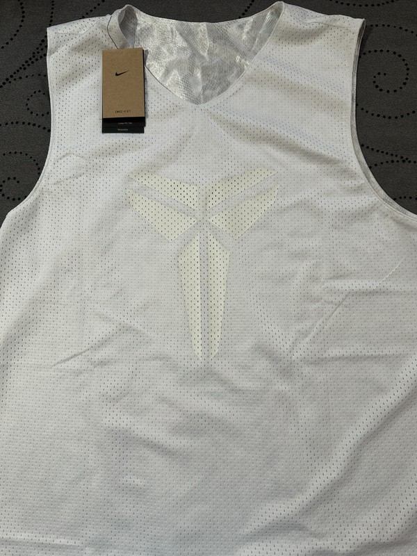 NIKE KOBE REVE. BEIGE SNAKE PATTERN WHITE MESH BASKETBALL TANK SIZE XLT MEN $90 gallery