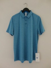 NWT LULULEMON HWRP Teal Blue Evolution Polo SS Top Shirt Men’s Small