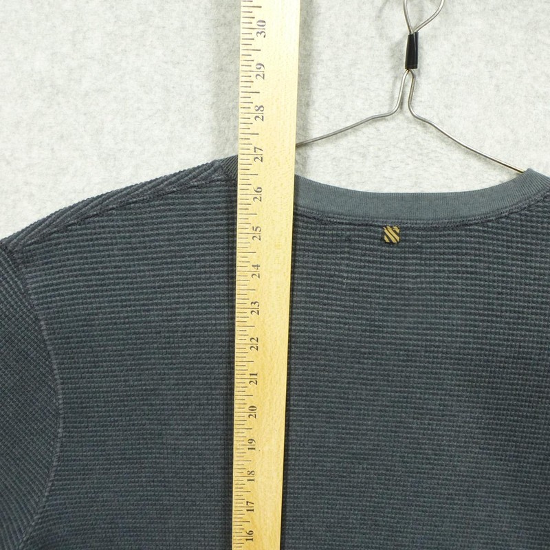 Billy Reid Pullover Mens L Gray Waffle Thermal Crew Neck Cotton Blend Casual gallery