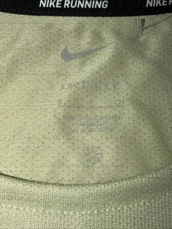 Nike Dri Fit Miler Men’s Sz S Running Top Reflective SS Olive Aura AJ7565-371 gallery