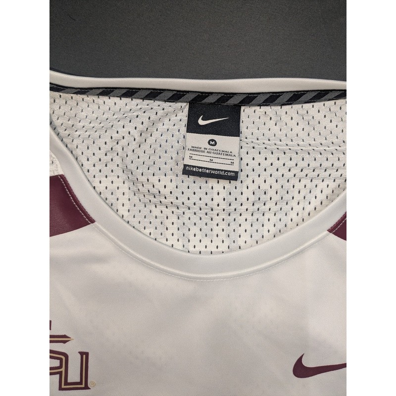 Nike FSU Seminoles Sleeveless Jersey Mens Medium White Florida State NOLES 0 gallery