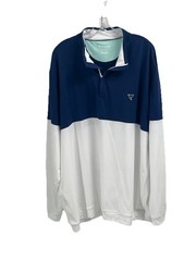 Bird Dogs Quarter Zip Pullover XXXL Navy White Performance Golf Athletic Shirt