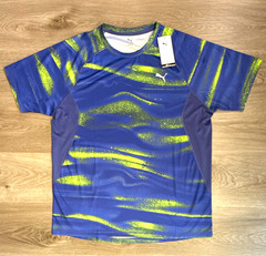 PUMA DRYCELL Men’s Run Velocity AOP (All-Over Print) T-Shirt Blue Crystal Size L