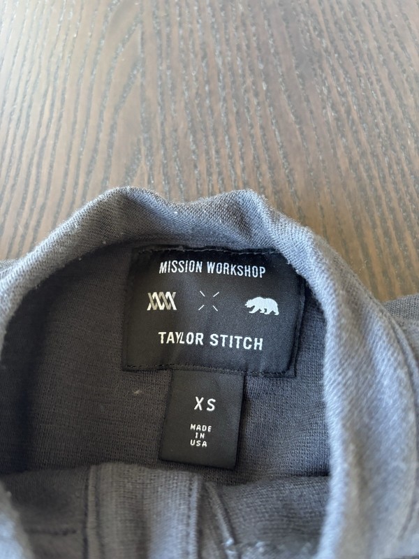 Taylor Stitch Mission Workshop Long Sleeve Henley Shirt Gray Sz XS Slim Wool gallery