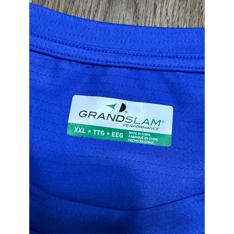 Grand Slam Performance Mens XXL Blue Shirt Adult Athletic Short Sleeve Excellent gallery