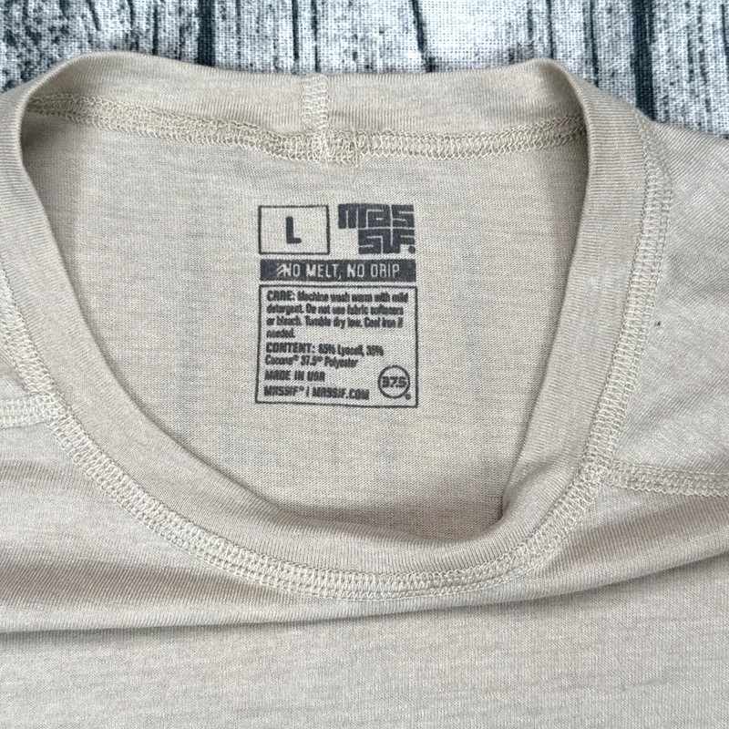 Massif FR Flame Resistant T-Shirt Men's Large Tan Cocona Made USA gallery